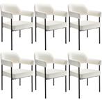 Eetkamerstoel Doé, gestoffeerd, stalen poten - Fluweellook o, Huis en Inrichting, Stoelen, Verzenden, Nieuw