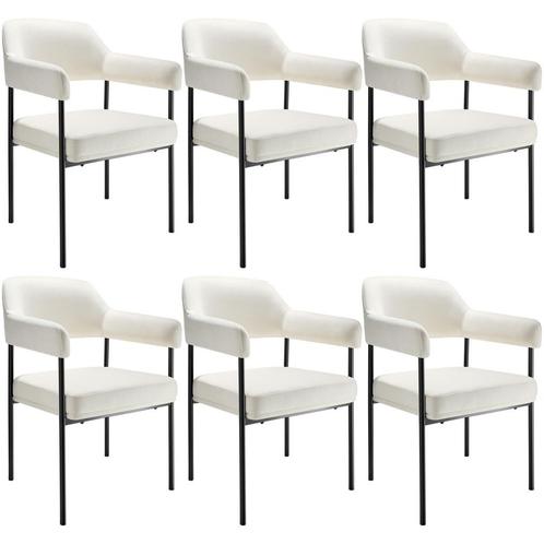 Eetkamerstoel Doé, gestoffeerd, stalen poten - Fluweellook o, Huis en Inrichting, Stoelen, Verzenden