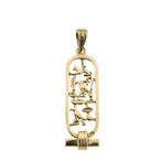 Gouden Egyptische cartouche hanger (Hanger of bedel), Ophalen of Verzenden, Gebruikt, Goud, Overige merken