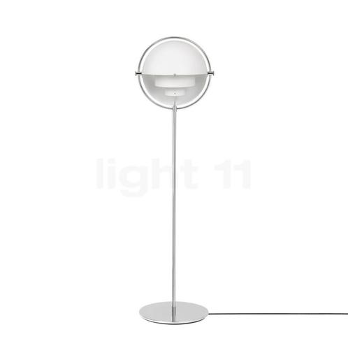 Gubi Multi-Lite Vloerlamp, chroom/wit (Staande lampen), Huis en Inrichting, Lampen | Vloerlampen, Nieuw, Verzenden