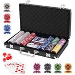 LIVSK Casino Poker Chip Set - 300 Chips in 7 Kleuren - Inclu, Verzenden, Nieuw