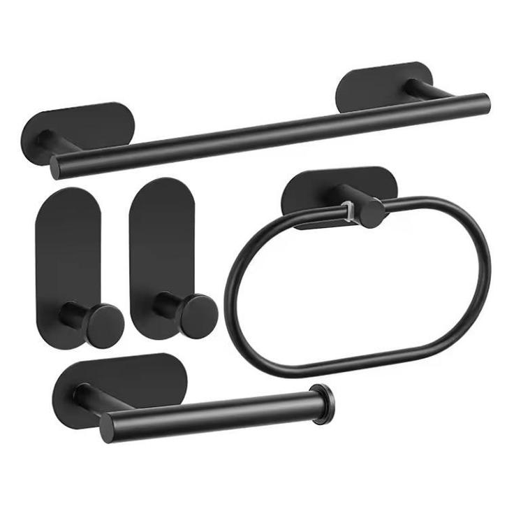 Zelfklevende Badkamer Accessoire Set Zonder Boren RVS Handdo, Doe-het-zelf en Verbouw, Sanitair, Nieuw, Verzenden