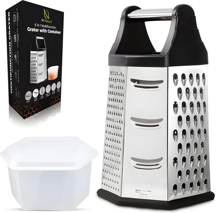 HI NATURE™ Raspen - Multifunctionele Torenrasp met Bakje -, Huis en Inrichting, Keuken | Keukenbenodigdheden, Zo goed als nieuw