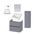 Badkamermeubelset NEXXT Small 60cm Mat Grijs, Ophalen of Verzenden, Nieuw, Bad