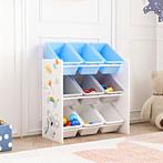 [en.casa] Kinderrek Muxía speelgoedkast 60x62x26,5 cm Koala, Verzenden, Nieuw