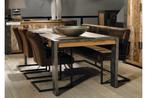 Houten eettafel industrieel Freddy, Huis en Inrichting, Nieuw