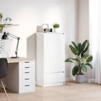 vidaXL Kast met lade 55,5x34x119,5 cm spaanplaat wit, Huis en Inrichting, Kasten | Buffetkasten, Verzenden, Nieuw, Overige houtsoorten
