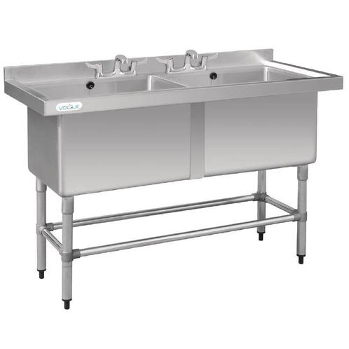 RVS Spoeltafel | Dubbele Afwasbak | 141x60x90 cm Vogue, Zakelijke goederen, Horeca | Meubilair en Inrichting, Verzenden