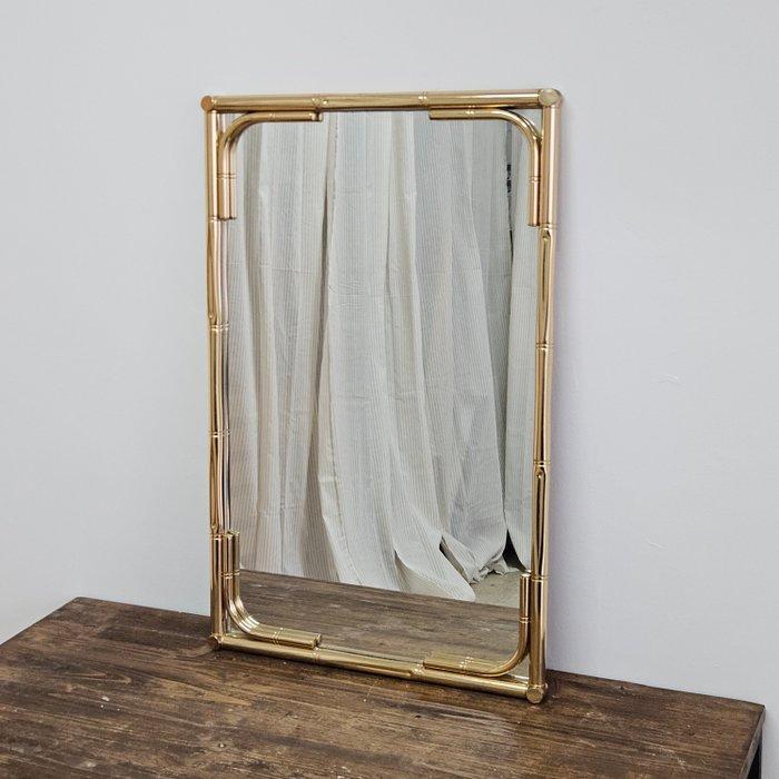 Spiegel - Metaal, goudkleurig - Bambù Style, Antiek en Kunst, Curiosa en Brocante