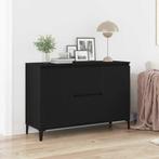 vidaXL Dressoir met lade Zwart 104 x 35 x 70 cm Bewerkt hout, Huis en Inrichting, Kasten | Dressoirs, Verzenden, Nieuw, Overige houtsoorten