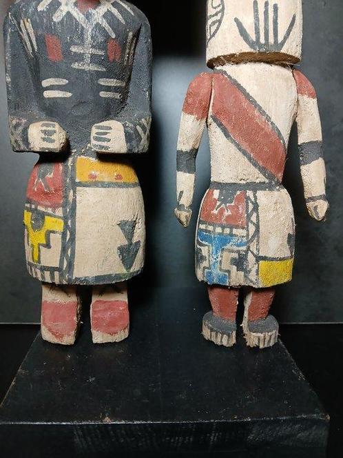 2 poppen in de kachina hopi-stijl (Zonder Minimumprijs), Antiek en Kunst, Kunst | Niet-Westerse kunst