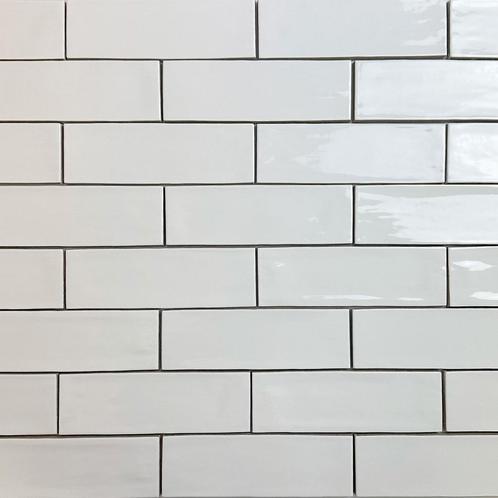 Wandtegel fango wit glans 5x15 wandtegel tegeloutlet, Doe-het-zelf en Verbouw, Tegels, Wandtegels, Nieuw, 10 m² of meer, Keramiek