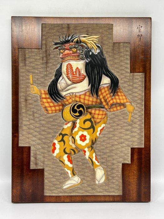 Noh masker - Natuurlijk hout en lakwerk - Murogajishi, Antiek en Kunst, Antiek | Overige Antiek