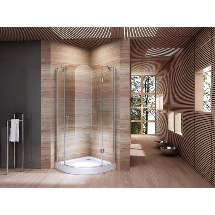 Douchecabine 100x100 Kwartrond Delta HB- Scharnierdeur, Doe-het-zelf en Verbouw, Sanitair, Nieuw, Ophalen of Verzenden