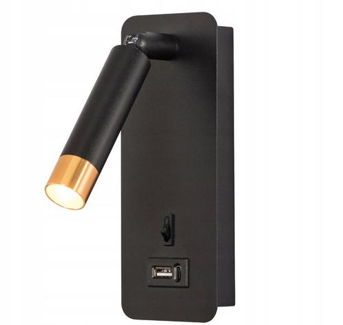LED leeslamp - 25mm - USB-A + USB-C poort - Zwart, Huis en Inrichting, Overige Huis en Inrichting, Ophalen of Verzenden