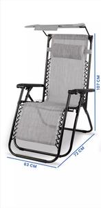 Zero Gravity Stoel Grijs | Stalen Frame | Beste Prijs, Tuin en Terras, Ophalen of Verzenden, Nieuw