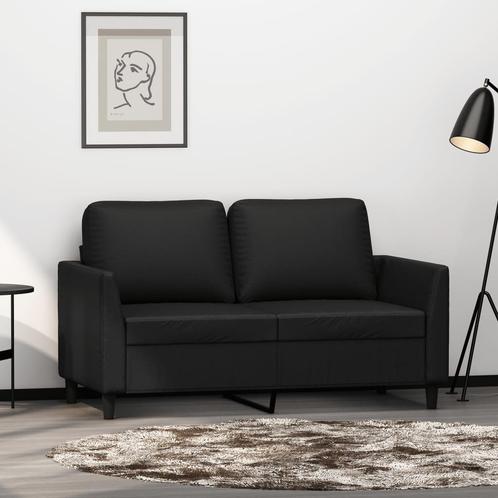 vidaXL Tweezitsbank 120 cm kunstleer zwart, Huis en Inrichting, Banken | Bankstellen, Nieuw, Minder dan 150 cm, Leer, Tweepersoons
