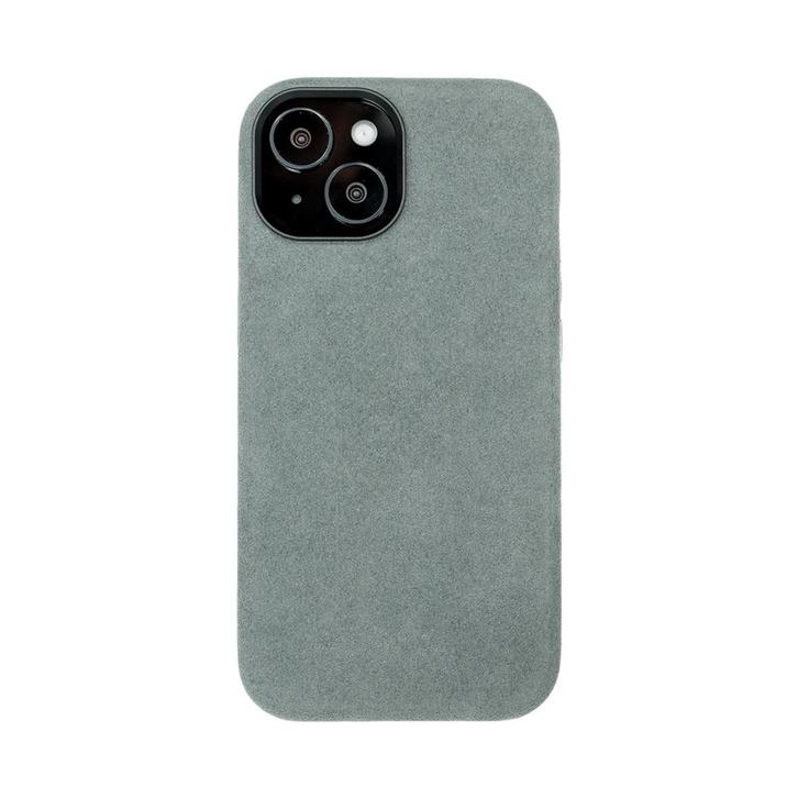 iPhone 15 - Alcantara Case | Nardo Grey, Telecommunicatie, Mobiele telefoons | Hoesjes en Frontjes | Apple iPhone, Nieuw, Hoesje of Tasje