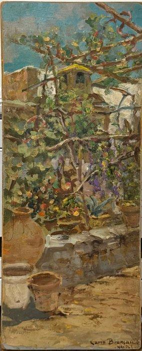 Carlo Brancaccio (1861-1920), Toegeschreven aan - Terrazza, Antiek en Kunst, Kunst | Schilderijen | Klassiek
