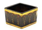 Moser & Söhne Antique Square Enamelled Glass Bowl 1900 - Kom, Antiek en Kunst, Antiek | Glas en Kristal