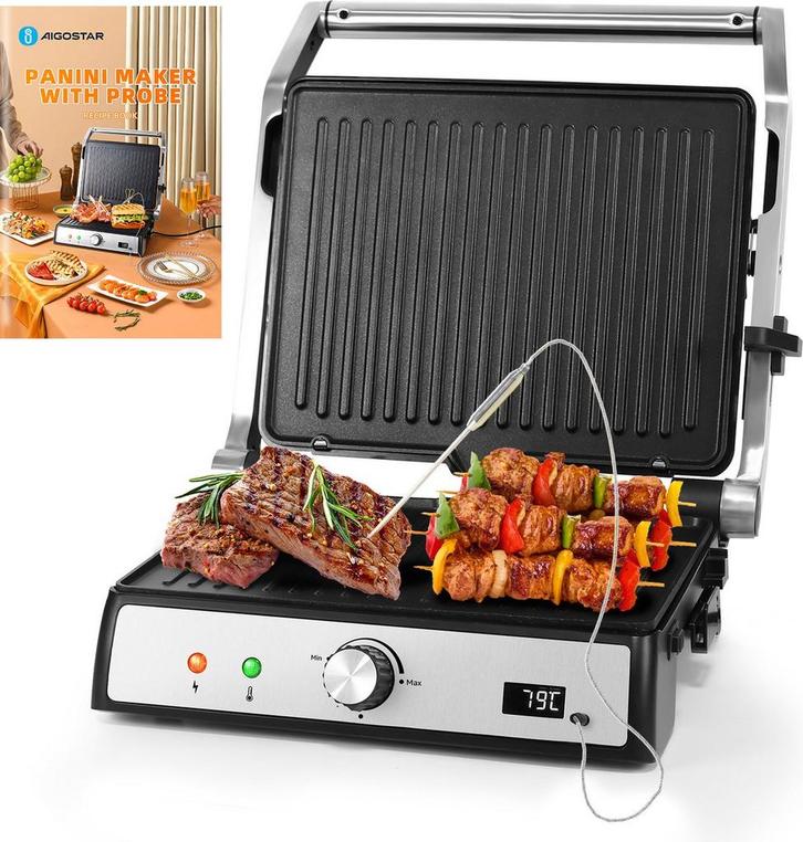 Tosti apparaat - Tosti ijzer - Contactgrill - Grill apparaat, Witgoed en Apparatuur, Contactgrills, Zo goed als nieuw, Verzenden