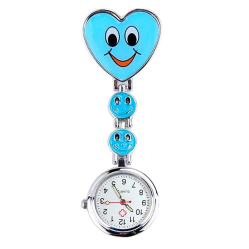 Fako® - Verpleegstershorloge - Hart Smile - Lichtblauw, Sieraden, Tassen en Uiterlijk, Horloges | Dames, Verzenden