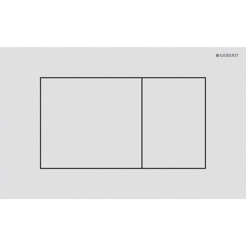 Geberit Drukplaat Sigma 40, 2-toets Square RVS Mat Wit, Doe-het-zelf en Verbouw, Sanitair, Overige typen, Nieuw, Chroom, Ophalen of Verzenden