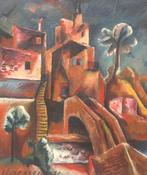 Cesar Klein (1876-1954), Boot in haven/Zuidelijk landschap