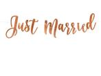 Just Married Letterslinger Rosé goud 77cm, Kleding | Dames, Ophalen of Verzenden, Nieuw