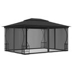 vidaXL Prieel met netten 300x400x265 cm antracietkleurig, Verzenden, Nieuw