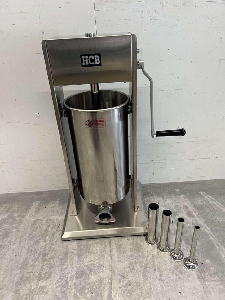 RVS Verticale vulbus stopbus worstvuller 15 liter Horeca, Zakelijke goederen, Horeca | Keukenapparatuur, Nieuw in verpakking, Ophalen of Verzenden