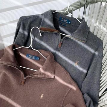 SALE Ralph Lauren Kabeltrui Halfzip Rond/V-hals Sweater Trui beschikbaar voor biedingen