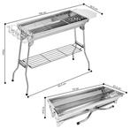 Opvouwbare Houtskool BBQ Grill met RVS Roosters Set, Verzenden, Nieuw
