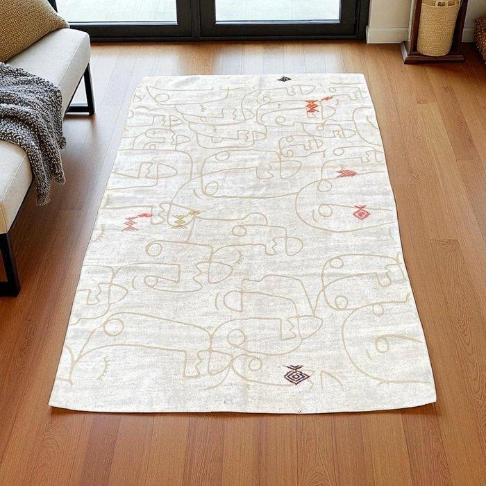 Hemp handgeweven kilim tapijt - Kelim - 219 cm - 131 cm -, Huis en Inrichting, Stoffering | Tapijten en Kleden