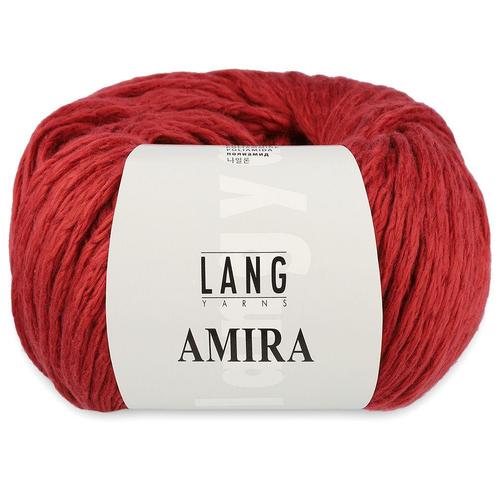 Lang Yarns Amira - 63 donkerrood - Katoen Garen, Hobby en Vrije tijd, Breien en Haken, Ophalen of Verzenden