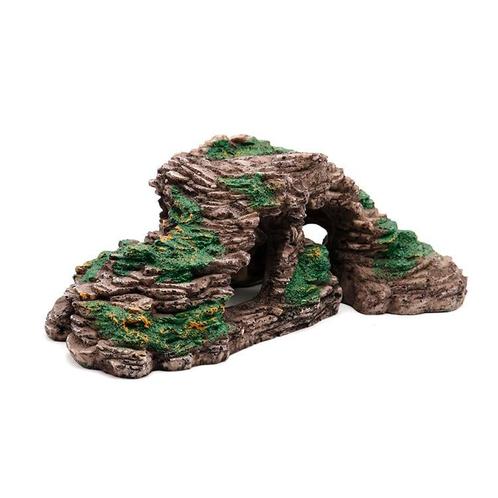 Stenen grot met begroeiing small OS-177 - aquarium decoratie, Dieren en Toebehoren, Vissen | Aquaria en Toebehoren, Sierelement