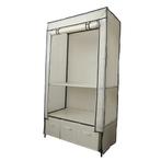 Lendo Online Opvouwbare Kledingkast 90x47x163 cm Crème, Huis en Inrichting, Kasten | Kledingkasten, Verzenden, Nieuw