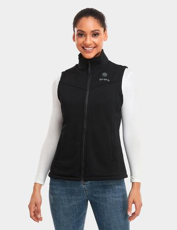 Verwarmde Fleece Bodywarmer – Zwart – Slim Fit - Inclusief beschikbaar voor biedingen