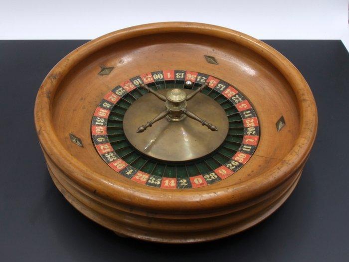 Speeltafel - Hout, Messing - Tafel-Roulette, Antiek en Kunst, Curiosa en Brocante