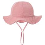 Zonnehoedje linnen look katoen oud roze, Kinderen en Baby's, Babykleding | Petten en Hoeden, Hoed, Nieuw, Sweet-One, Verzenden