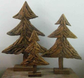 Kerstboom van teakhout | Christmas tree | Kerstversiering beschikbaar voor biedingen