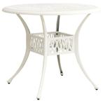 vidaXL Tuintafel 90x90x74 cm gietaluminium wit, Tuin en Terras, Verzenden, Nieuw, Aluminium