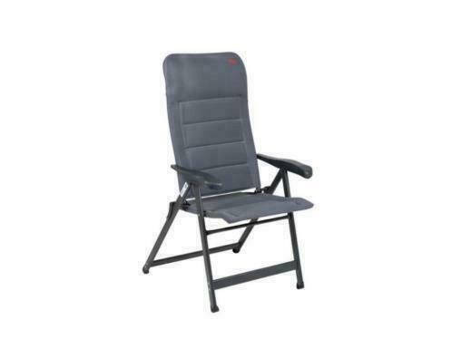 Crespo kampeer stoel ap-237 air-deluxe grijs kleur 86, Caravans en Kamperen, Kampeeraccessoires, Nieuw