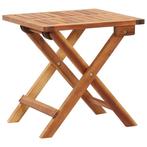 vidaXL Salontafel inklapbaar 40x40x40 cm massief acaciahout, Tuin en Terras, Tuintafels, Verzenden, Nieuw, Hout