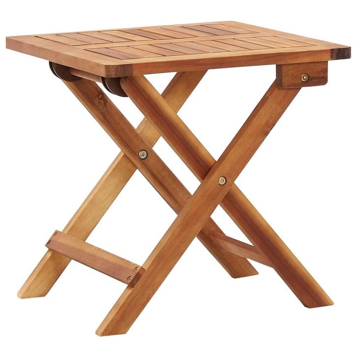 vidaXL Salontafel inklapbaar 40x40x40 cm massief acaciahout, Tuin en Terras, Tuintafels, Nieuw, Hout, Verzenden