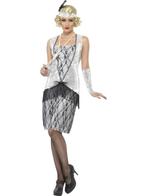 Flapper kostuum zilver, Kleding | Dames, Ophalen of Verzenden, Nieuw