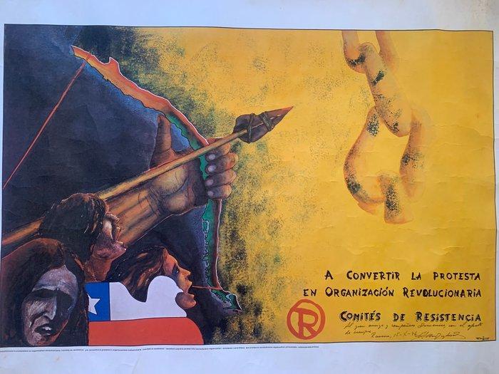 Cile - Protesta Rivoluzionaria Comitato Resistenza - Jaren, Antiek en Kunst, Kunst | Tekeningen en Foto's