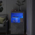 vidaXL Bijzetkast met LED-verlichting bewerkt hout, Verzenden, Nieuw