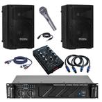 Pa beginners set 2 x 10Inch 2 x 480 Watt Max, Ophalen of Verzenden, Nieuw, Minder dan 500 watt, P.A.