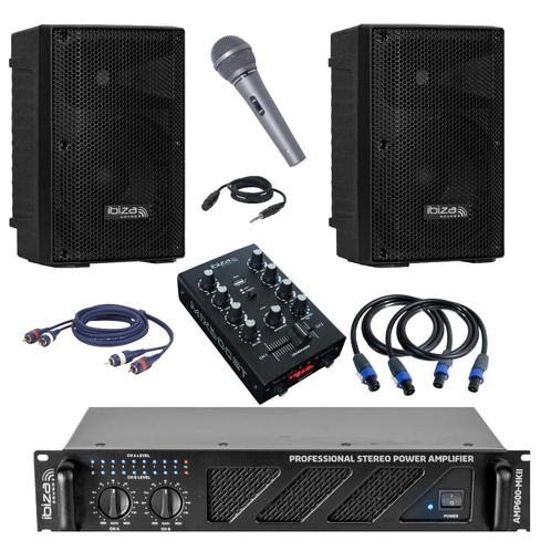 Pa beginners set 2 x 10Inch 2 x 480 Watt Max, Muziek en Instrumenten, Versterkers | Keyboard, Monitor en PA, Minder dan 500 watt